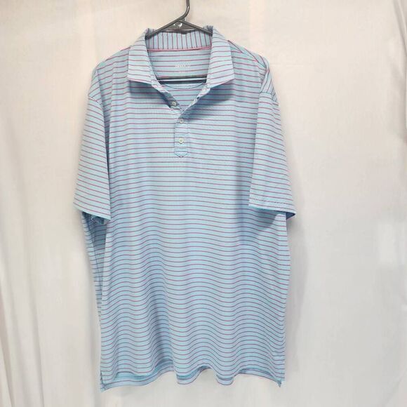 Johnnie-O Crew Performance Stripe Polo Size XXL E14 - Picture 1 of 11